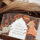 Woodland Animal Fall Baby Showbuch Gästebuch