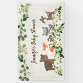 Woodland Animal Floral Baby Dusche Banner (Vertikal)