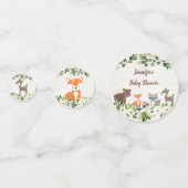 Woodland Animal Floral Baby Dusche Konfetti (Vorderseiten)