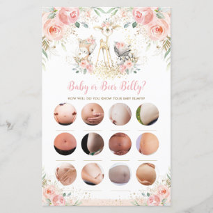 Woodland Animal Floral Baby oder Bierbauch Game