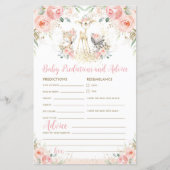 Woodland Animal Floral Baby Vorhersagen und Ratsch (Vorderseite)