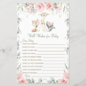 Woodland Animal Floral Well will baby (Vorderseite)