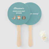 Woodland Animal Forest Baby Dusche Fächer (Vorne und Hinten)