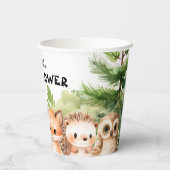 Woodland Animal Forest Baby Dusche Pappbecher (Rückseite)