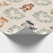 Woodland Animal Forest Baby Geschenkpapier (Ecke)