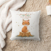 Woodland Animal Fox Baby Shower Botanical Design Kissen (Decke)