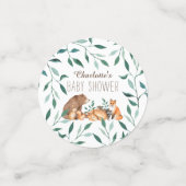 Woodland Animal Friends Baby Konfetti (Klein Vorderseite)