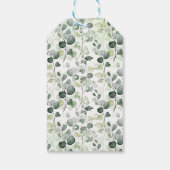 Woodland Animal Green Forest Baby Shower Gefallen Geschenkanhänger (Rückseite)