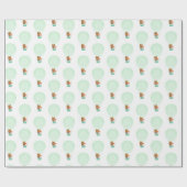 Woodland Animal Green Heißluftballon Geschenkpapier (Flach)