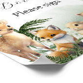 Woodland animal Greenerity Gästebuch Baby Shower (Ecke)
