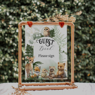 Woodland animal Greenerity Gästebuch Baby Shower