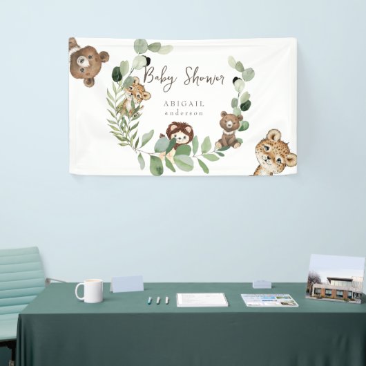 Woodland Animal Kingdom Baby Showbanner Banner (Messeveranstaltung)