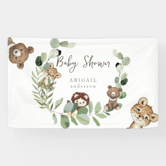 Woodland Animal Kingdom Baby Showbanner Banner (Horizontal)