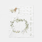 Woodland Animal Letter A Baby Milestone Fleecedecke (Vorderseite)