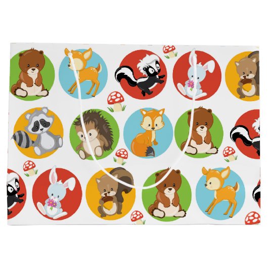 Woodland Animal Party große Geschenktüte (Rückseite)