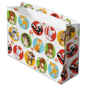 Woodland Animal Party große Geschenktüte (Rückseite Schrägansicht)