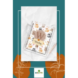 Woodland Animal Personalisiert - mit Buchstabe W b Notizblock