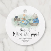 Woodland animal - Pop es, wenn sie Pop Baby-Dusche Geschenkanhänger (Vorderseite)