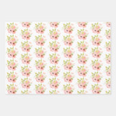 Woodland Animal Prints Pink Florals Geschenkpapier Set (Vorderseite 2)