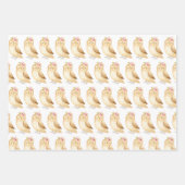 Woodland Animal Prints Pink Florals Geschenkpapier Set (Vorderseite)