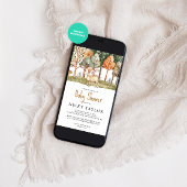 Woodland Animal Snow Winter Baby Dusche Einladung