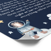 Woodland Animal Space Baby 'Late Night Diaper' Poster (Ecke)