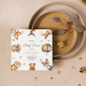 Woodland Animal Theme Kinderdusche Einladung