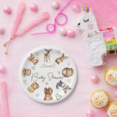 Woodland Animal Theme Kinderdusche Pappteller (Party)