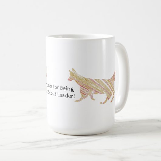 Woodland Animal Vielen Dank Scout Leader Fox Kaffeetasse (VorderseiteRechts)