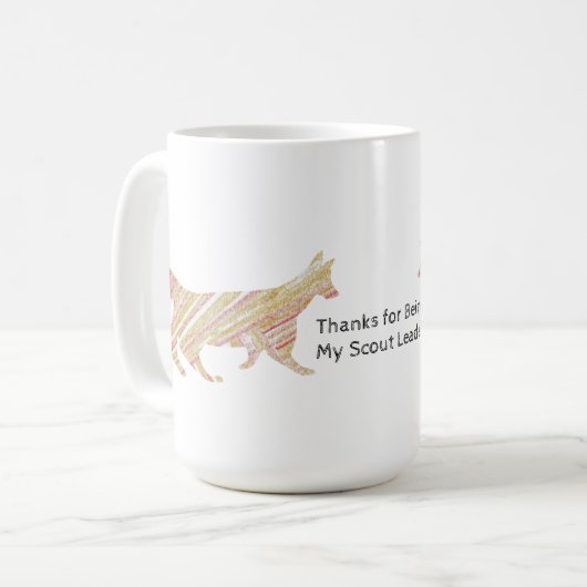 Woodland Animal Vielen Dank Scout Leader Fox Kaffeetasse (Vorderseite Links)