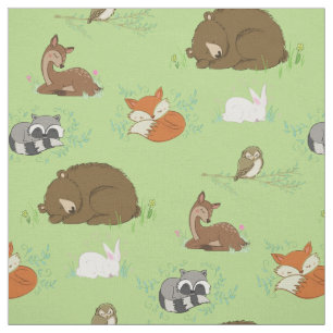 Woodland Animal Watercolor Baby Kinderzimmer Stoff