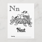 Woodland Animals ABC Coloring Baby Shooting Activi Postkarte (Vorderseite)