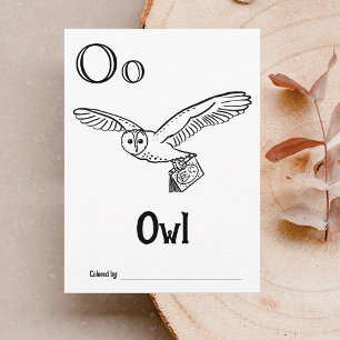 Woodland Animals ABC Coloring Baby Shooting Activi Postkarte