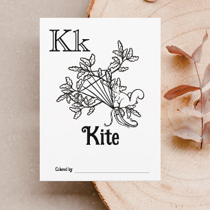 Woodland Animals ABC Coloring Baby Shooting Activi Postkarte