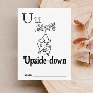 Woodland Animals ABC Coloring Baby Shooting Activi Postkarte