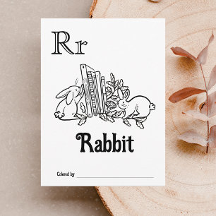 Woodland Animals ABC Coloring Baby Shooting Activi Postkarte