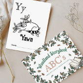 Woodland Animals ABC Coloring Baby Shooting Activi Postkarte