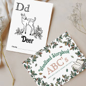 Woodland Animals ABC Coloring Baby Shooting Activi Postkarte