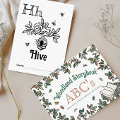 Woodland Animals ABC Coloring Baby Shooting Activi Postkarte