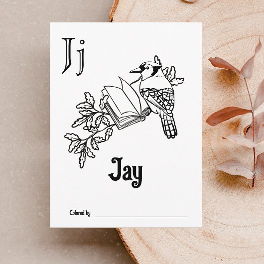 Woodland Animals ABC Coloring Baby Shooting Activi Postkarte