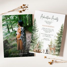Woodland Animals Adventure Awaits Shower Foto Einladung