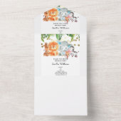 Woodland Animals Adventure Baby Dusche All In One Einladung (Innen Boden)