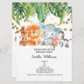 Woodland Animals Adventure Baby Dusche Einladung (Vorne/Hinten)