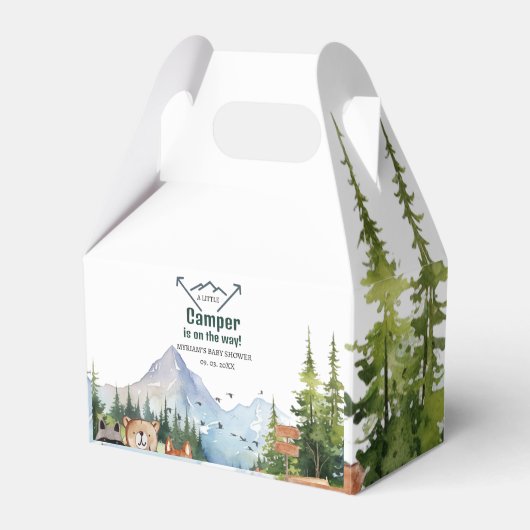 Woodland Animals Adventure Baby Dusche Geschenkschachtel (Vorderseite)