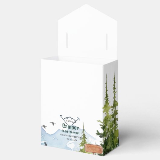 Woodland Animals Adventure Baby Dusche Geschenkschachtel (Geöffnet)