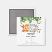 Woodland Animals Adventure Baby Dusche Magnet (Vorderseite/Rückseite)