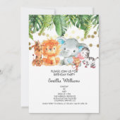 Woodland Animals Adventure Baby Dusche Save The Date (Rückseite)