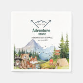 Woodland Animals Adventure Baby Dusche Serviette (Vorderseite)