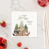 Woodland Animals Adventure Baby Dusche Serviette (Beispiel)