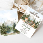 Woodland Animals Adventure Baby Shower Einladung